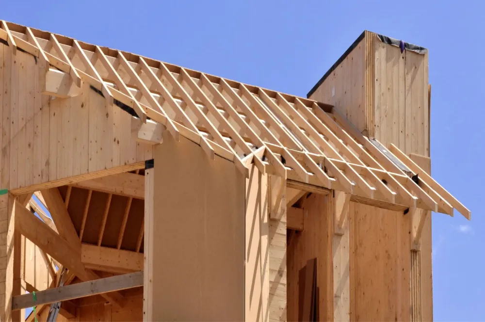 Ossature de maison en bois