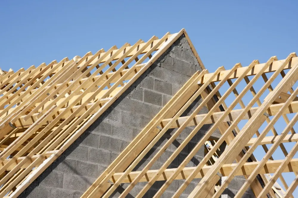 Charpente maison en construction