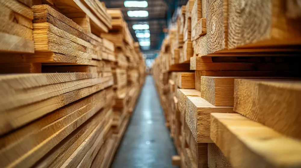 Planche de bois en stock