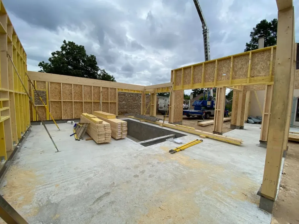 Chantier charpente maison
